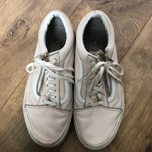 Pink Zip-Up Leather Vans